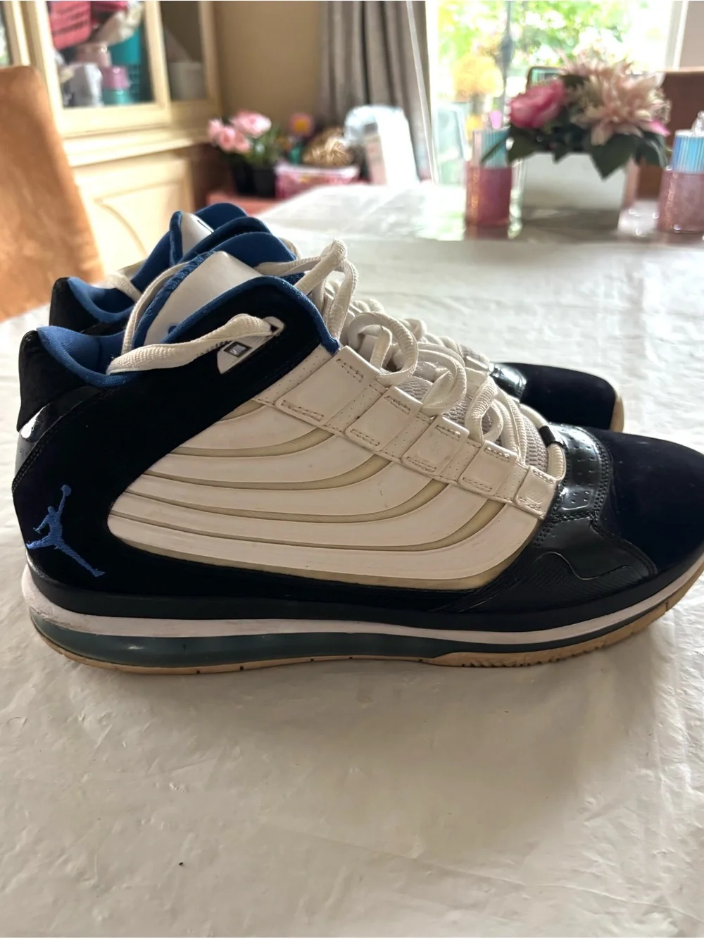 Jordan Navy White Black Big Ups Varsity Roya Sneakers SZ 11.5 Worn 1X Indoors